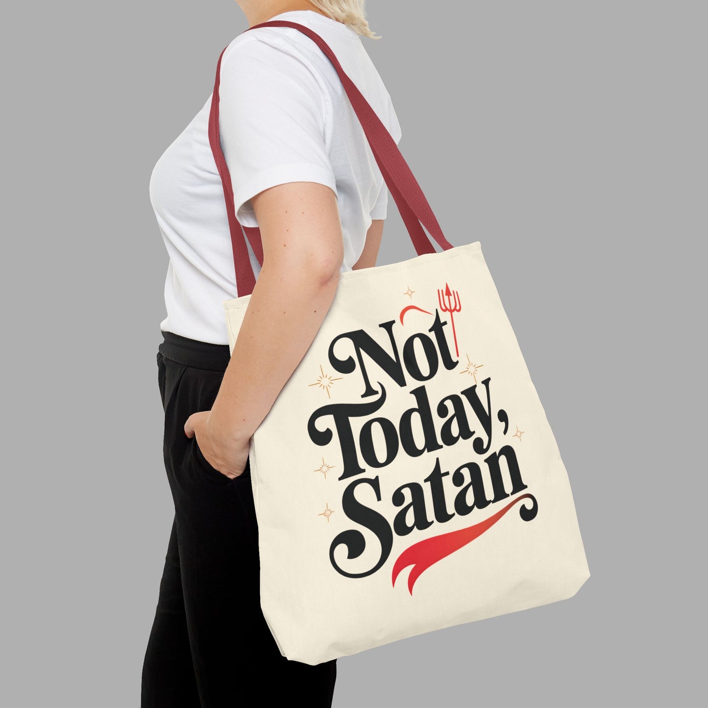 Not Today Satan Tote Bag