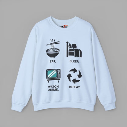 Eat Sleep Watch Anime Repeat Sweatshirt