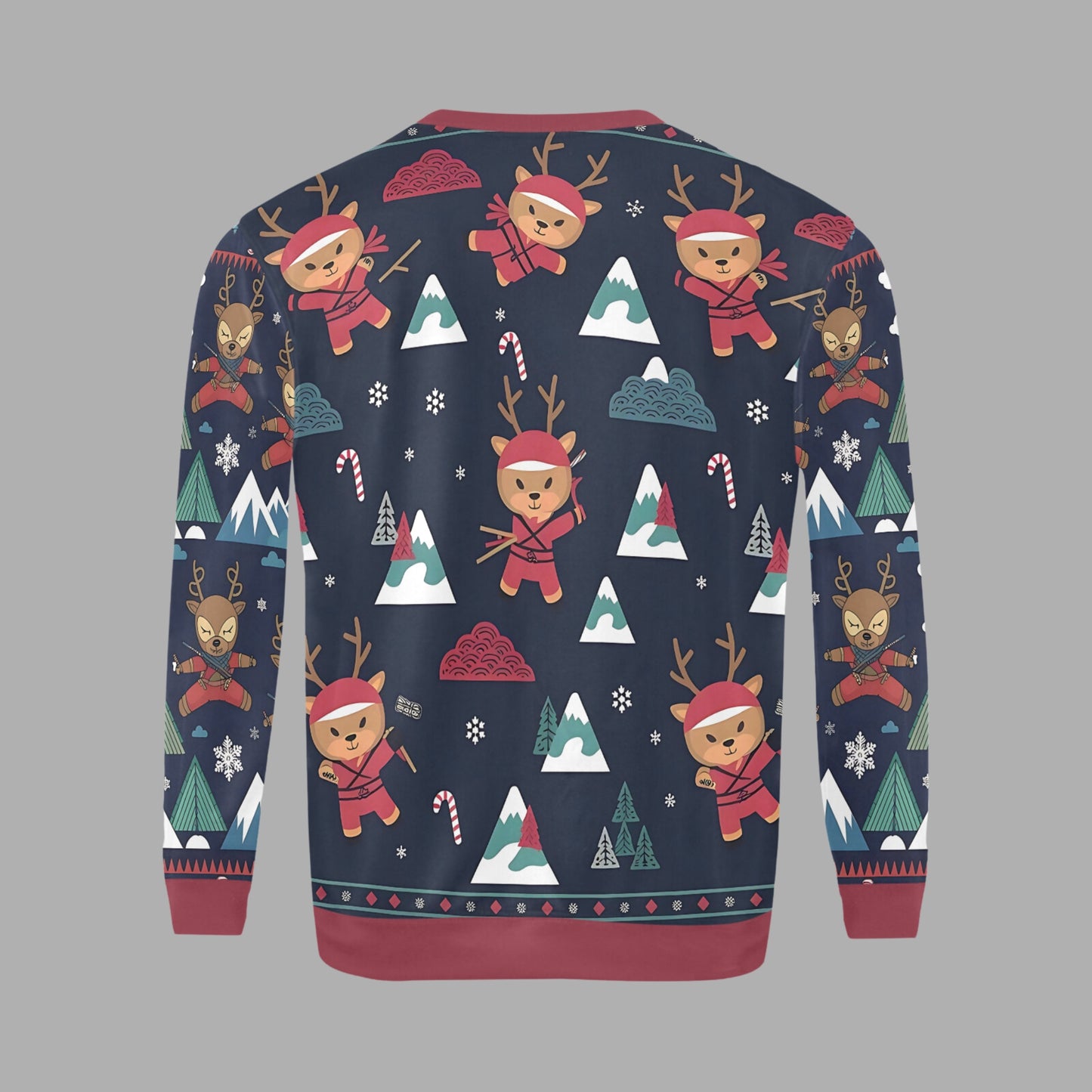 Ninja Reindeer Ugly Sweater