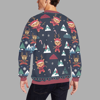 Ninja Reindeer Ugly Sweater