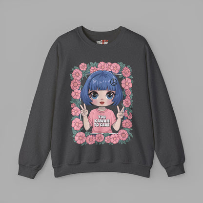 Too Kawaii to Care Sweatshirt