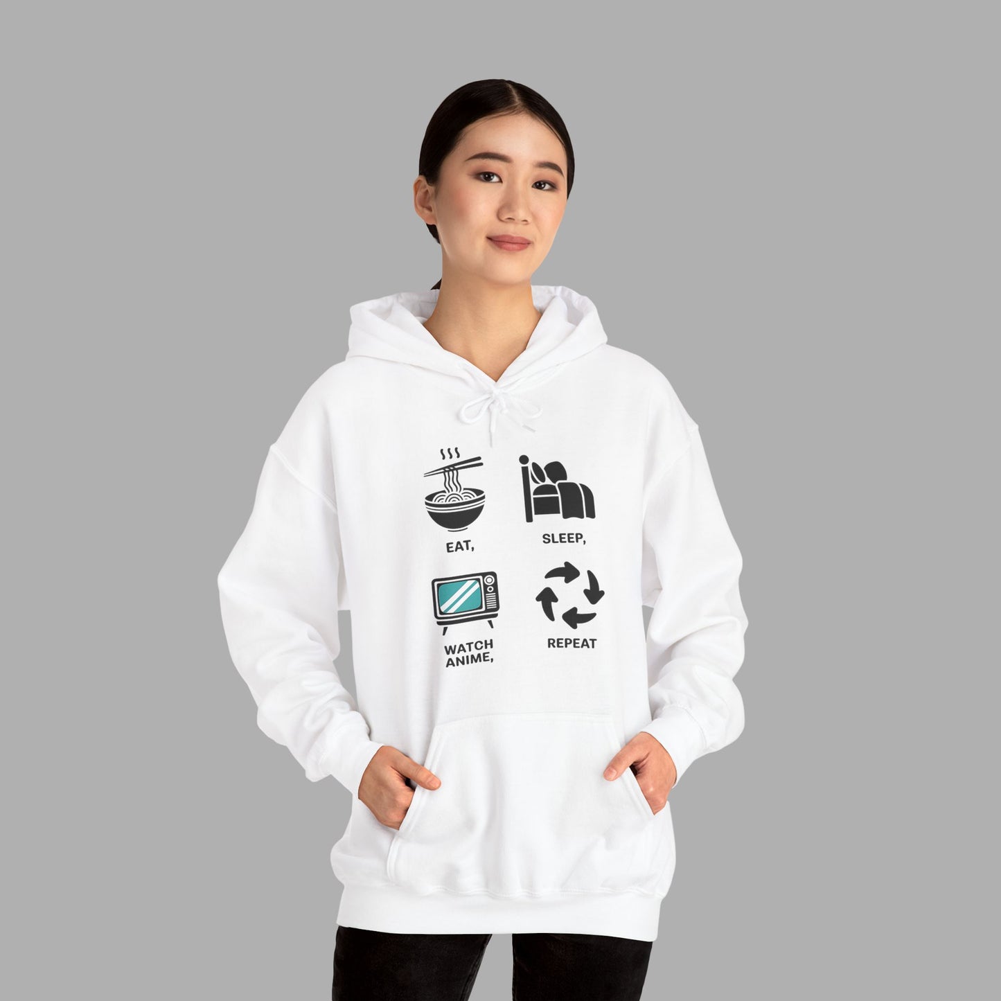 Eat Sleep Watch Anime Repeat Hoodie