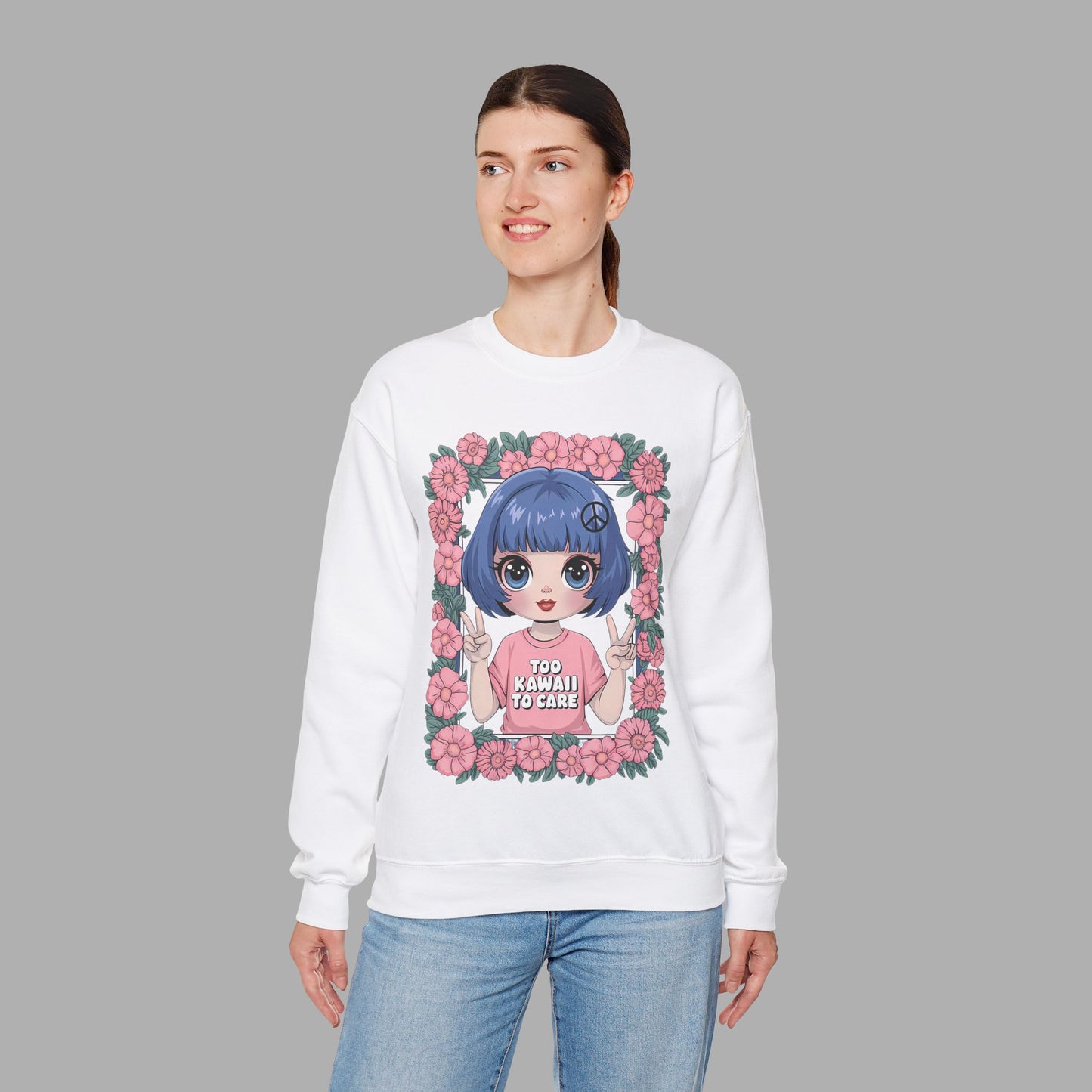 Too Kawaii to Care Sweatshirt