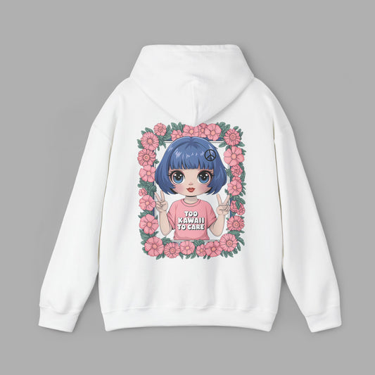 Too Kawaii to Care Hoodie